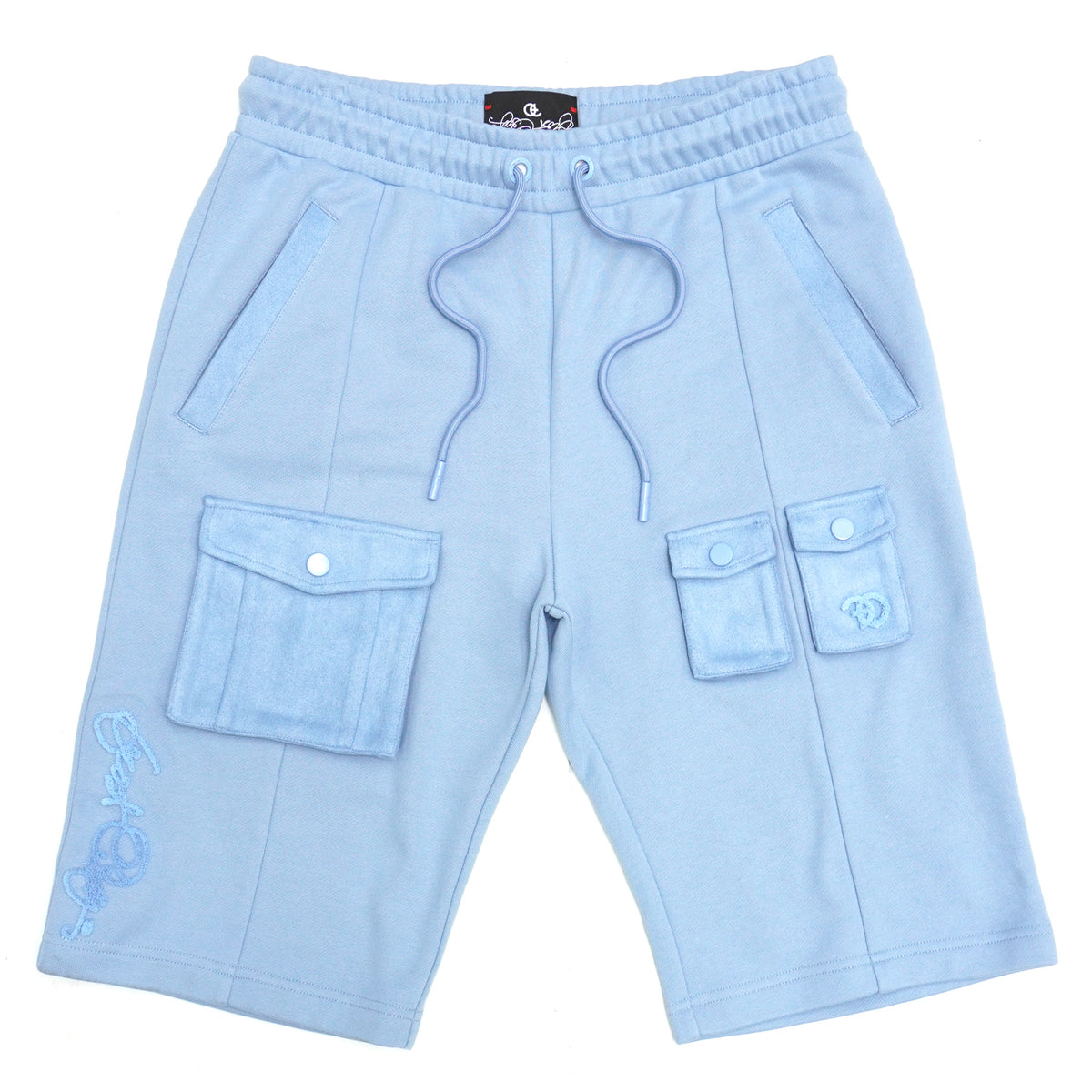 Makobi F677 Frost Essential Fleece Shorts in Blue