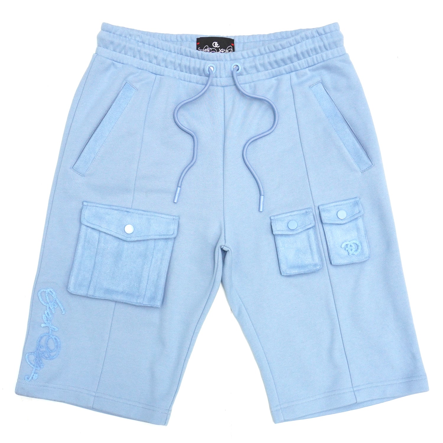 Makobi F677 Frost Essential Fleece Shorts in Blue