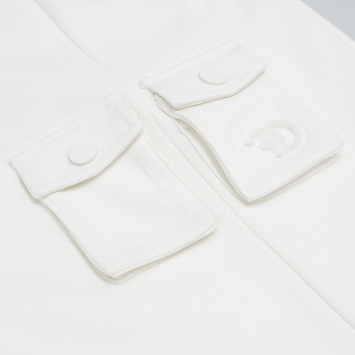Makobi F677 Frost Essential Fleece Shorts in White, view 4