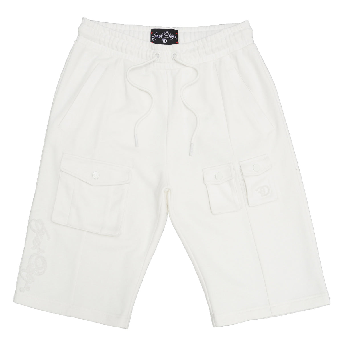 Makobi F677 Frost Essential Fleece Shorts in White
