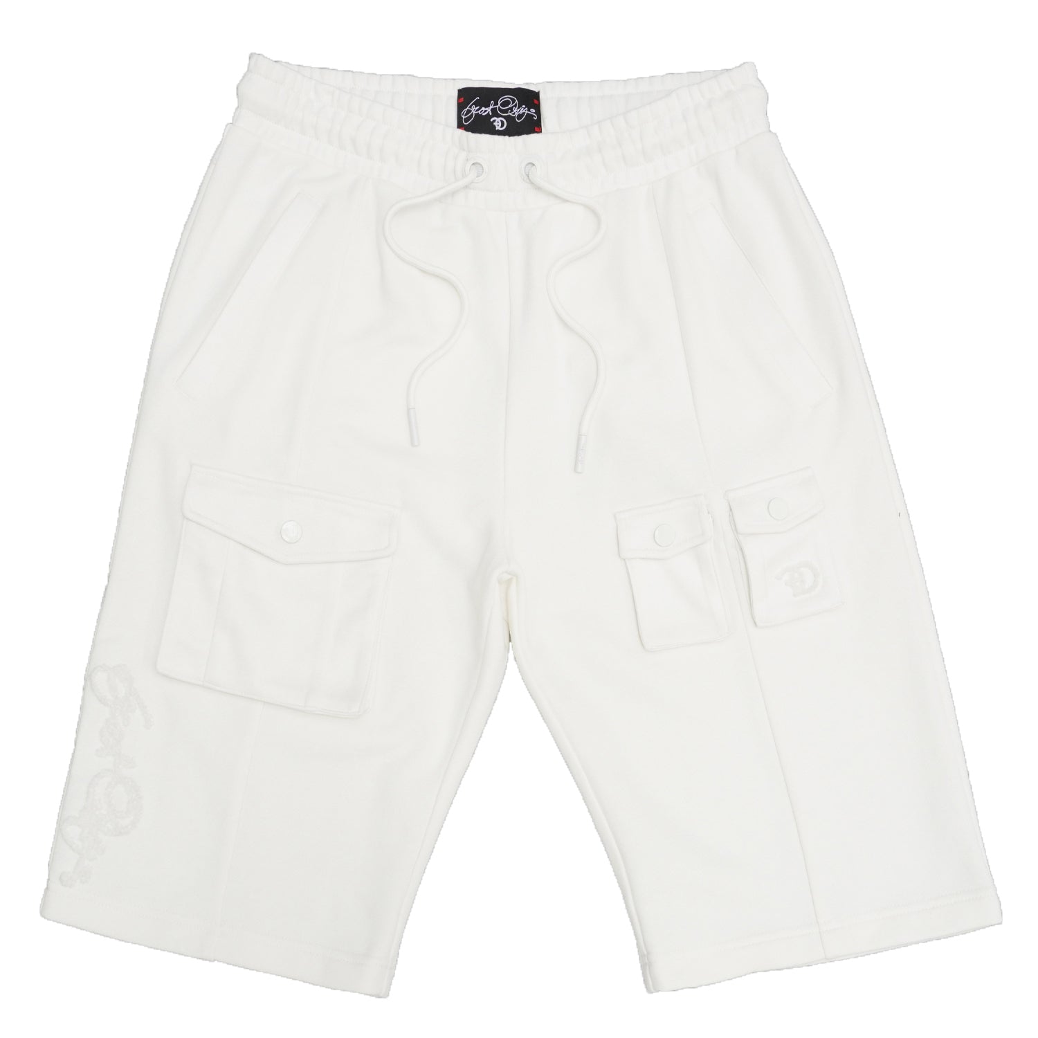 Makobi F677 Frost Essential Fleece Shorts in White