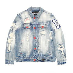 Makobi M1090 Leaders Denim Jacket in Light Wash