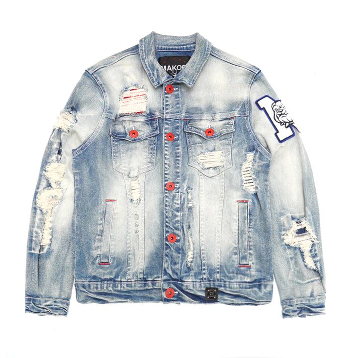 Makobi M1090 Leaders Denim Jacket in Light Wash