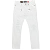 M1771 Makobi Petani Shredded Jeans With Bleach Spots - White