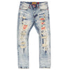 M1773 Makobi Amalfi Denim Jeans W/ Underlay - Dirt Wash