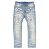 M1773 Makobi Amalfi Denim Jeans W/ Underlay - Light Wash