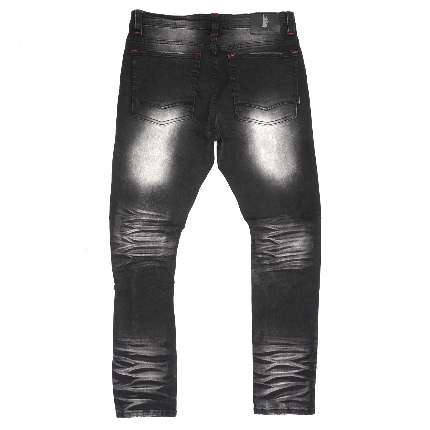M1780 Pensacola  Shredded Jeans  - Black Wash