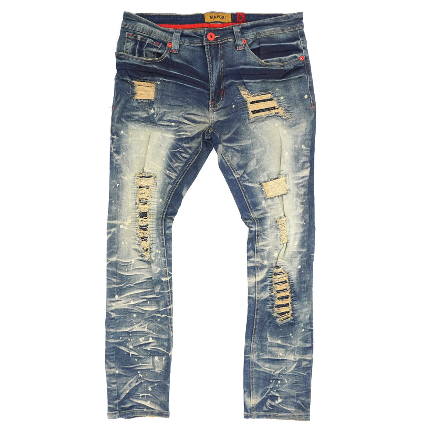 M1780 Pensacola  Shredded Jeans  - Vintage Wash