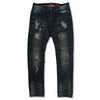 M1786 Makobi Prado Biker Jeans pẹlu Rip &amp; Tunṣe - Ojoun Wẹ