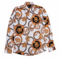 Makobi M1825 Anastasia Printed Shirt in White