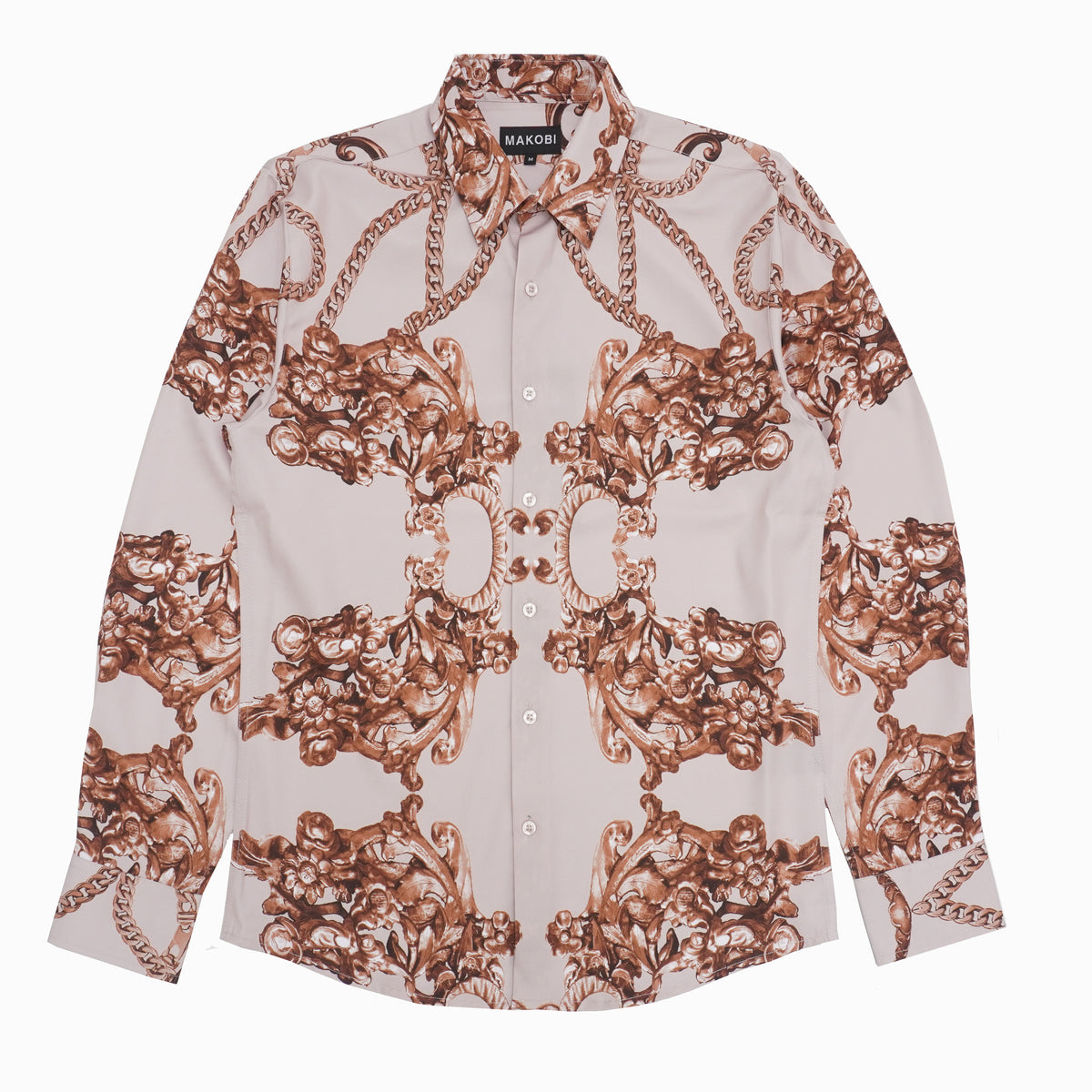Makobi M1828 Accardo Printed Shirt in Natural