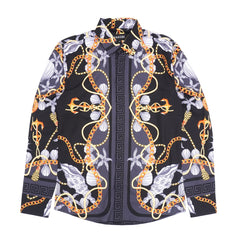 M1833 Capone Printed Shirt - Black