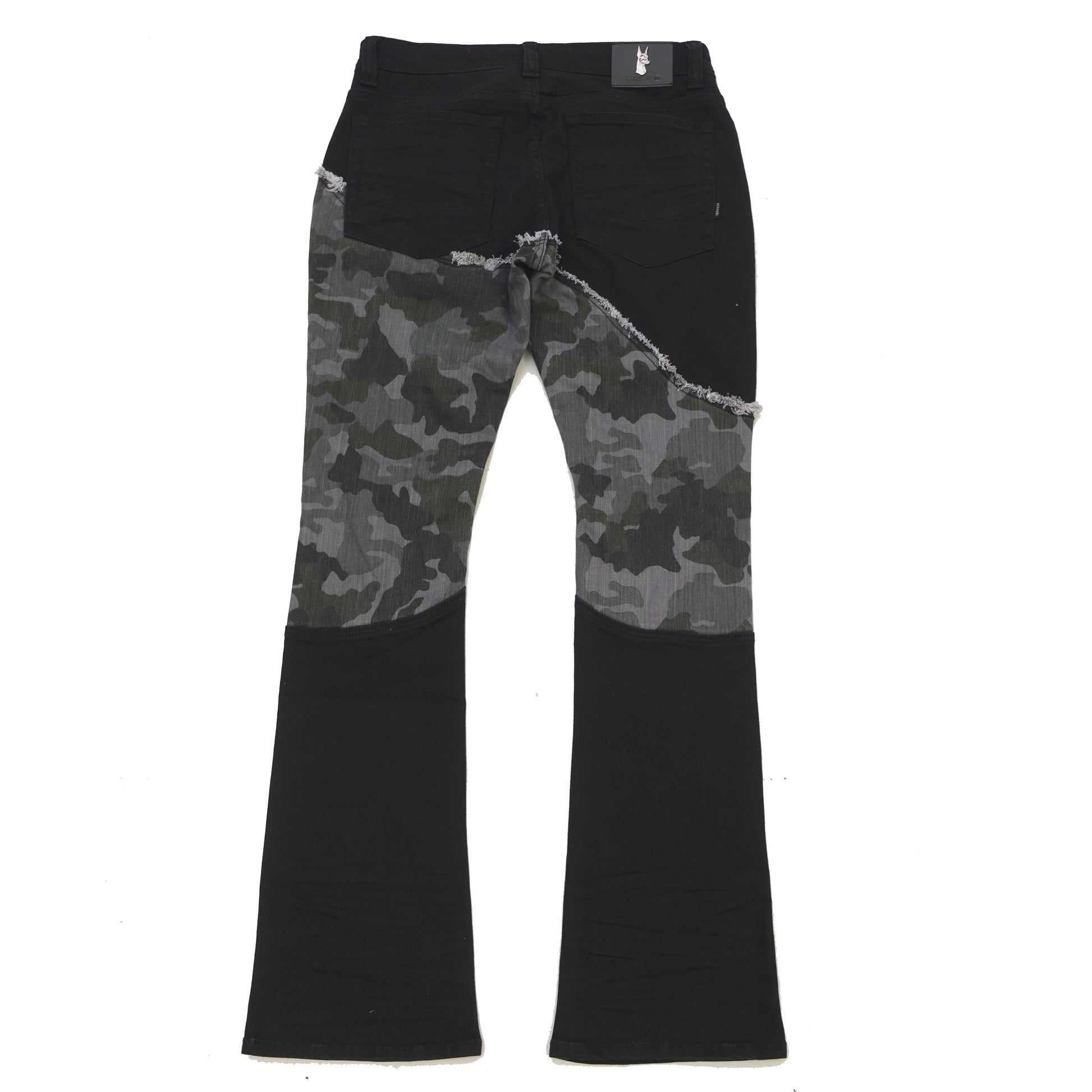 Makobi M1919 Costello Stack Jeans in Black, view 7
