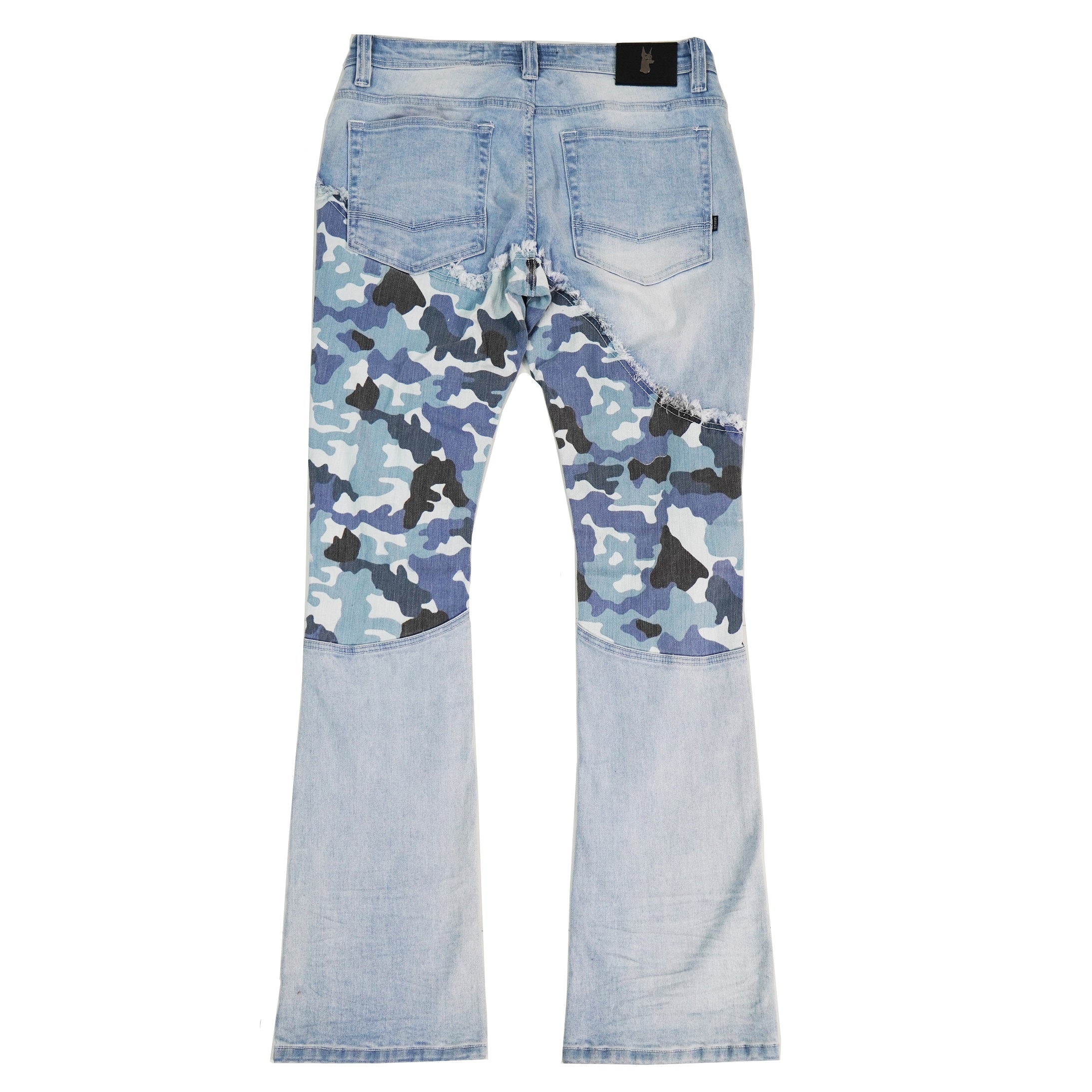Makobi M1919 Costello Stack Jeans in Light Wash, view 6