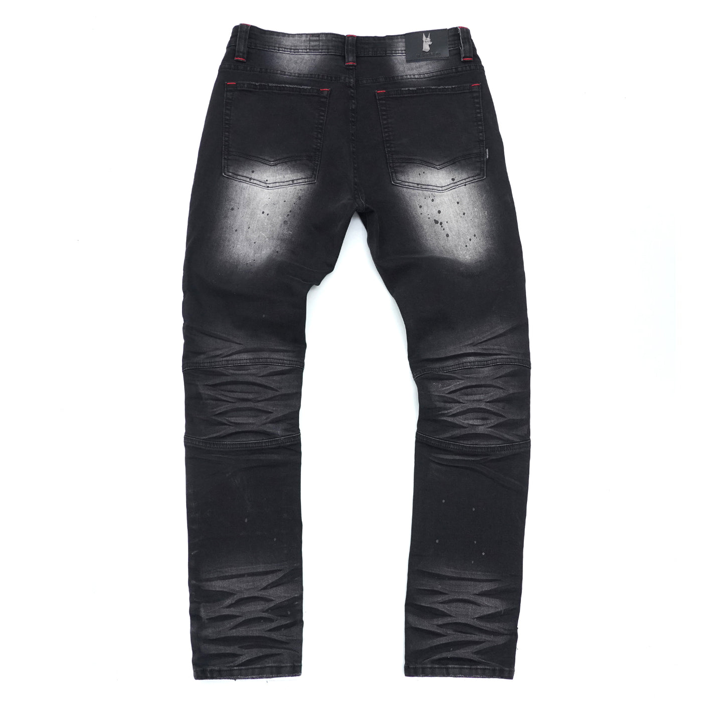 M1924 Makobi Daytona Biker Jeans - Black Wash – Makobi Jeans USA