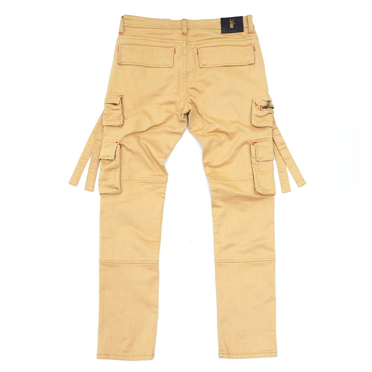 Makobi M1930 Aries Cargo Denim Jeans in Khaki, view 3