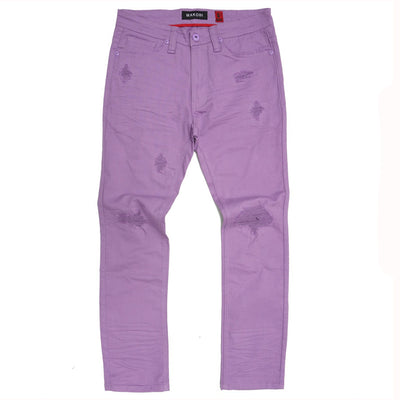 M1932 Makobi Brighton Shredded Twill Jeans - Purple