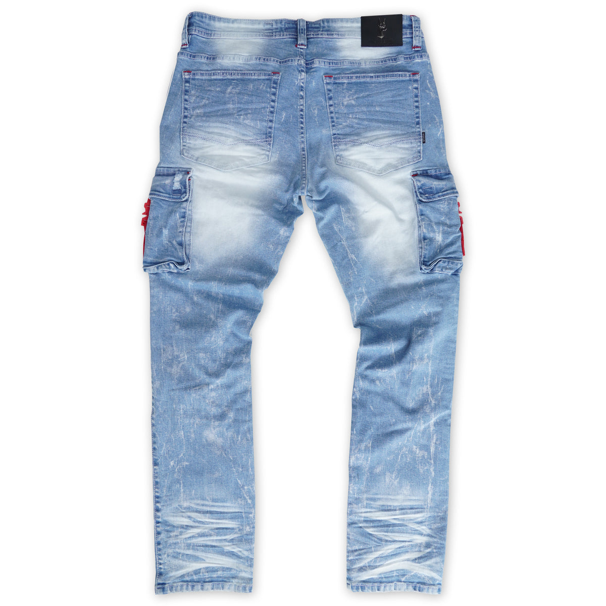 Makobi M1939 Railay Biker Jeans w/ Side Pockets in Light Wash, view 3