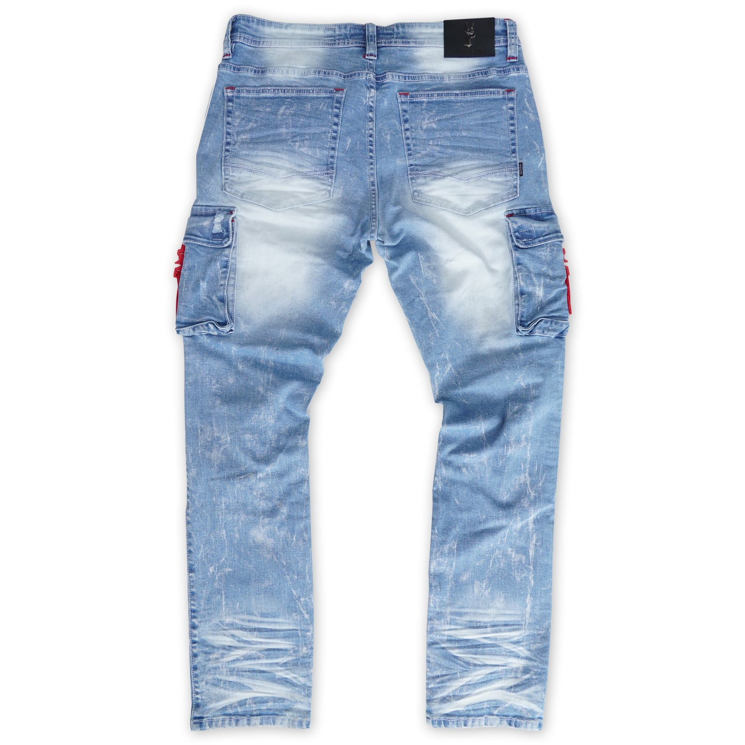 Makobi M1939 Railay Biker Jeans w/ Side Pockets in Light Wash, view 3