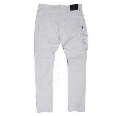 M1947 Lagos Biker Jeans w/ Side Pockets - White