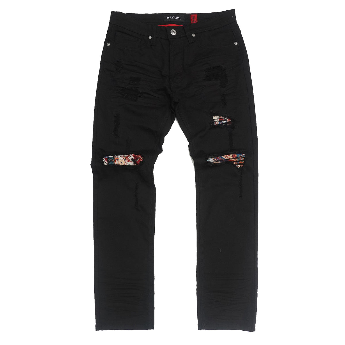 Makobi M1949 Gianni Jeans w/ Tapestry Underlay in Black