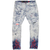 M1952 Makobi Fire Shredded Jeans - Light Wash