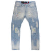 M1955 Makobi Denim Pants with Underlay & Paint Spots - Light Wash