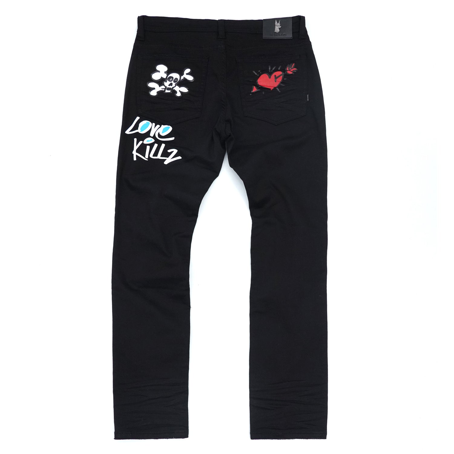 Makobi M1999 Love Kills Jeans in Black/Black, view 5