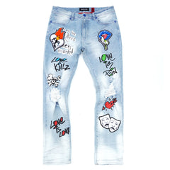 Makobi M1999 Love Kills Jeans in Light Wash