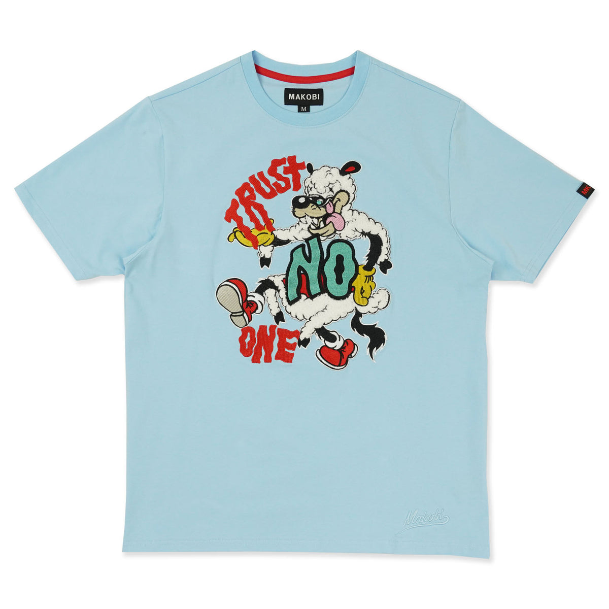 Makobi M227 Trust No One Tee in Light Blue