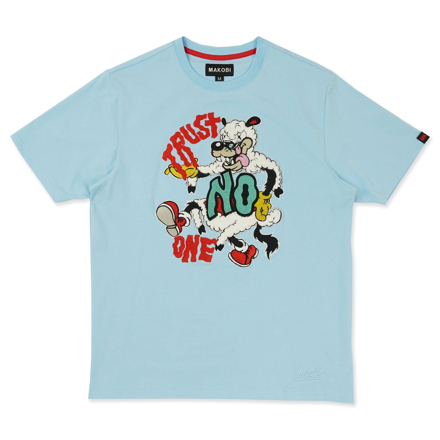 Makobi M227 Trust No One Tee in Light Blue