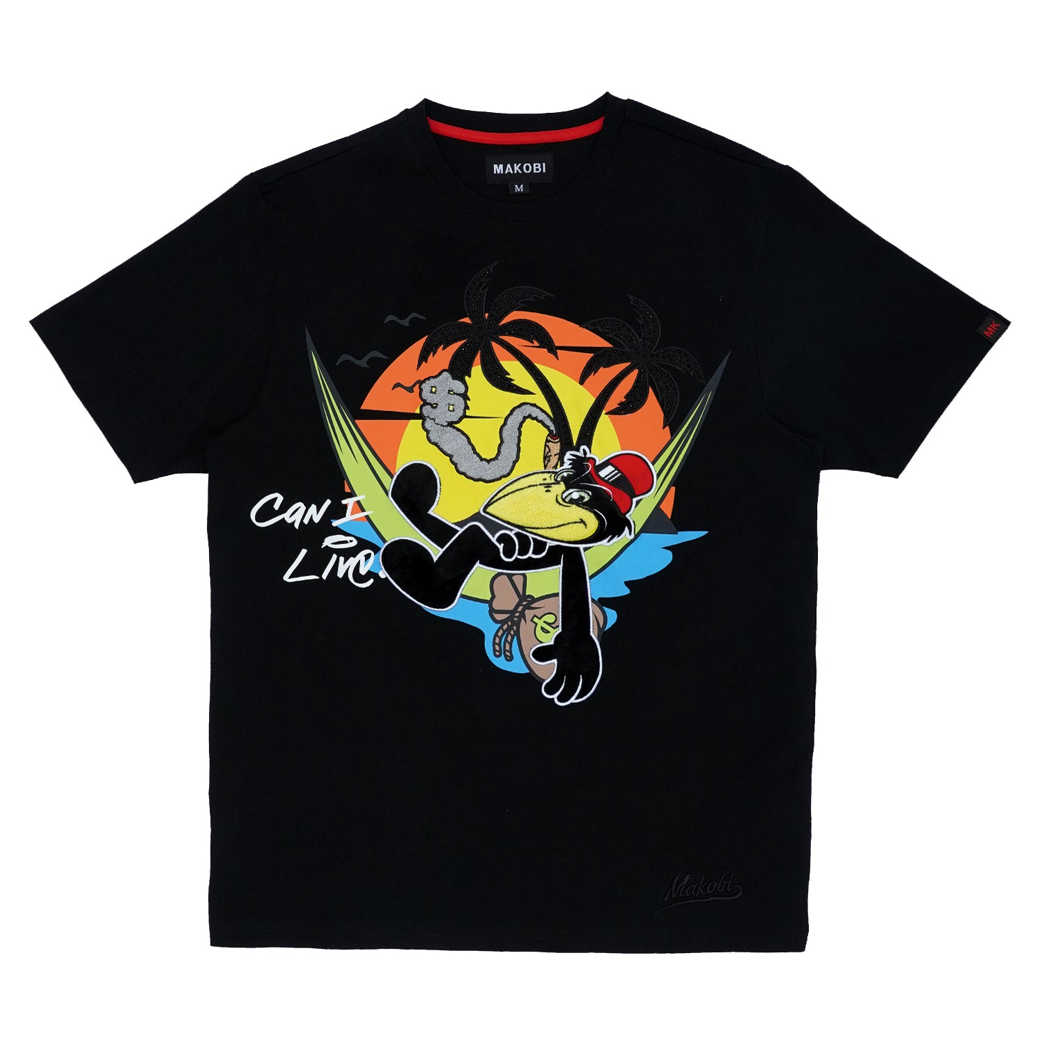 Makobi M259 Can I Live Tee in Black