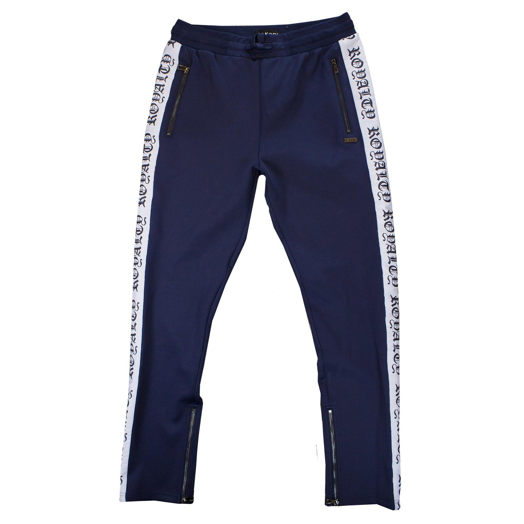M2799 Makobi Royalty Track Pants - نیروی دریایی/طبیعی