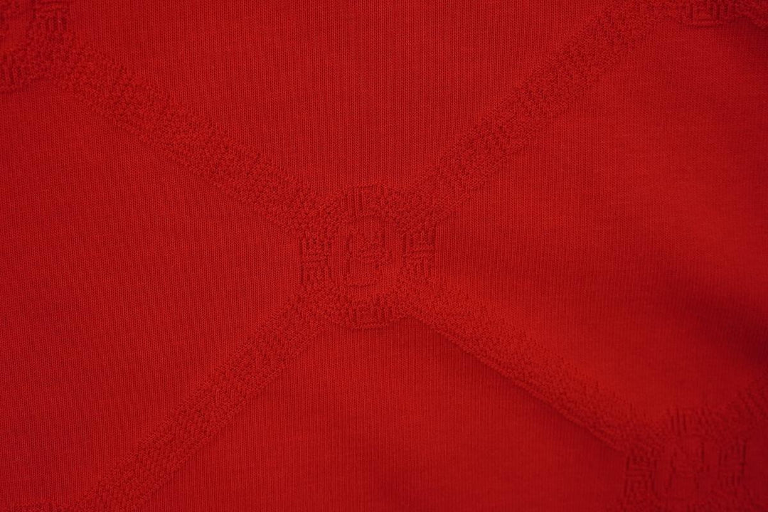 M298 Embossed Knit Tee - Red