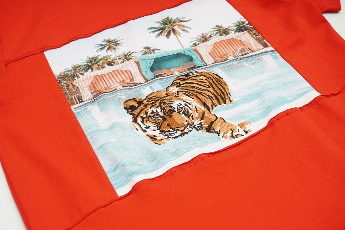 M304 Tiger In Paradise Tee - Red