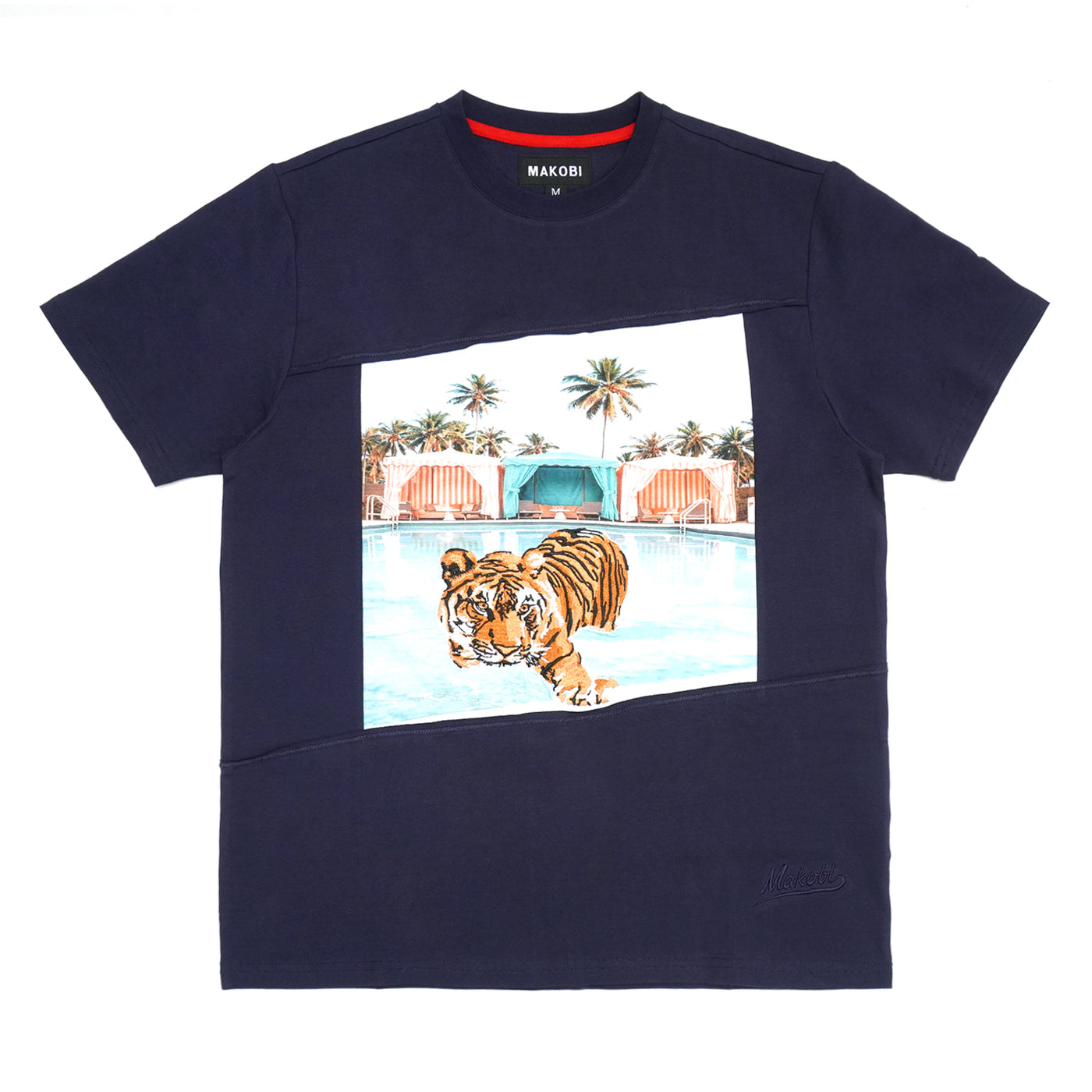 M304 Tiger In Paradise Tee - Navy