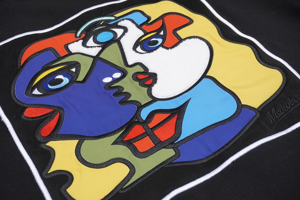 M314 Two Face Abstract Tee - Black