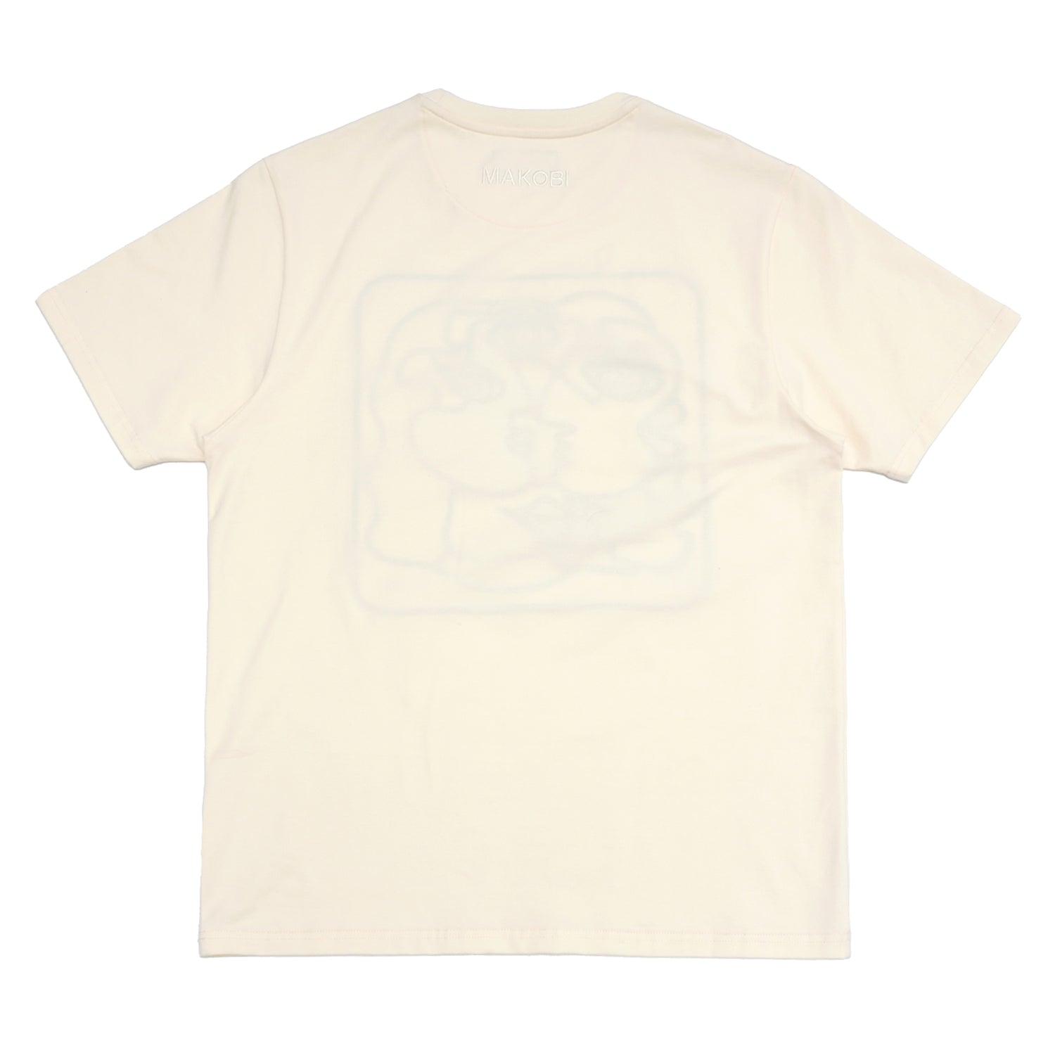M314 Two Face Abstract Tee - Natural
