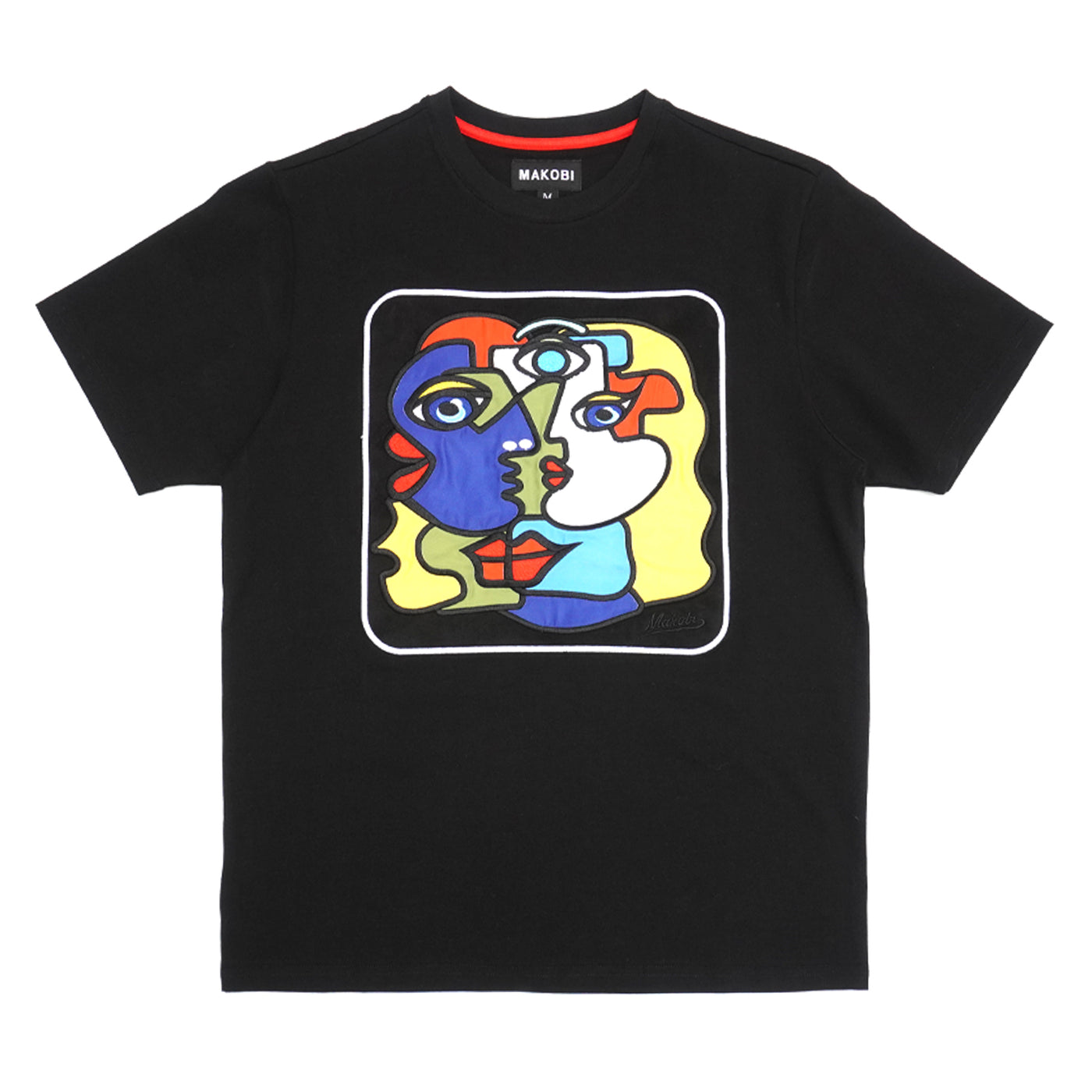 M314 Two Face Abstract Tee - Black