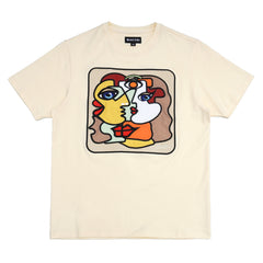 M314 Two Face Abstract Tee - Natural