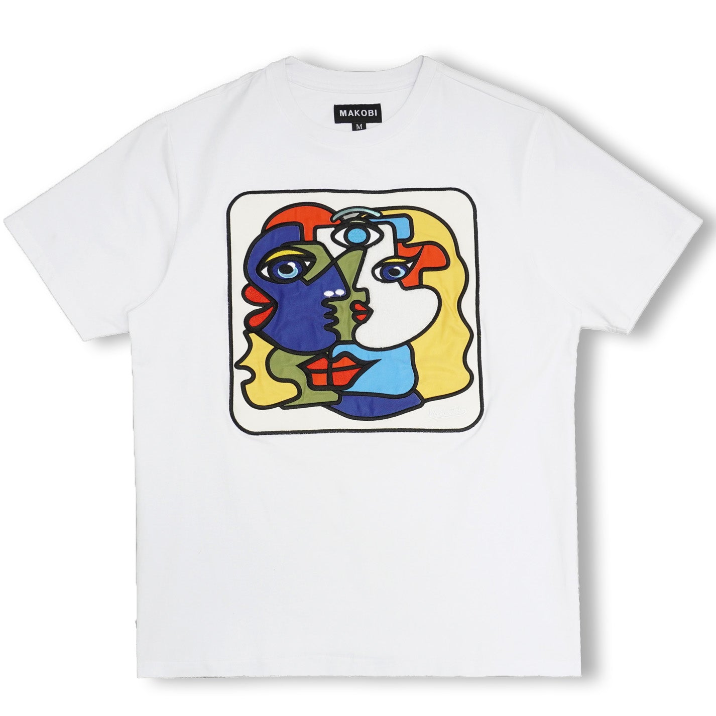 M314 Two Face Abstract Tee - White