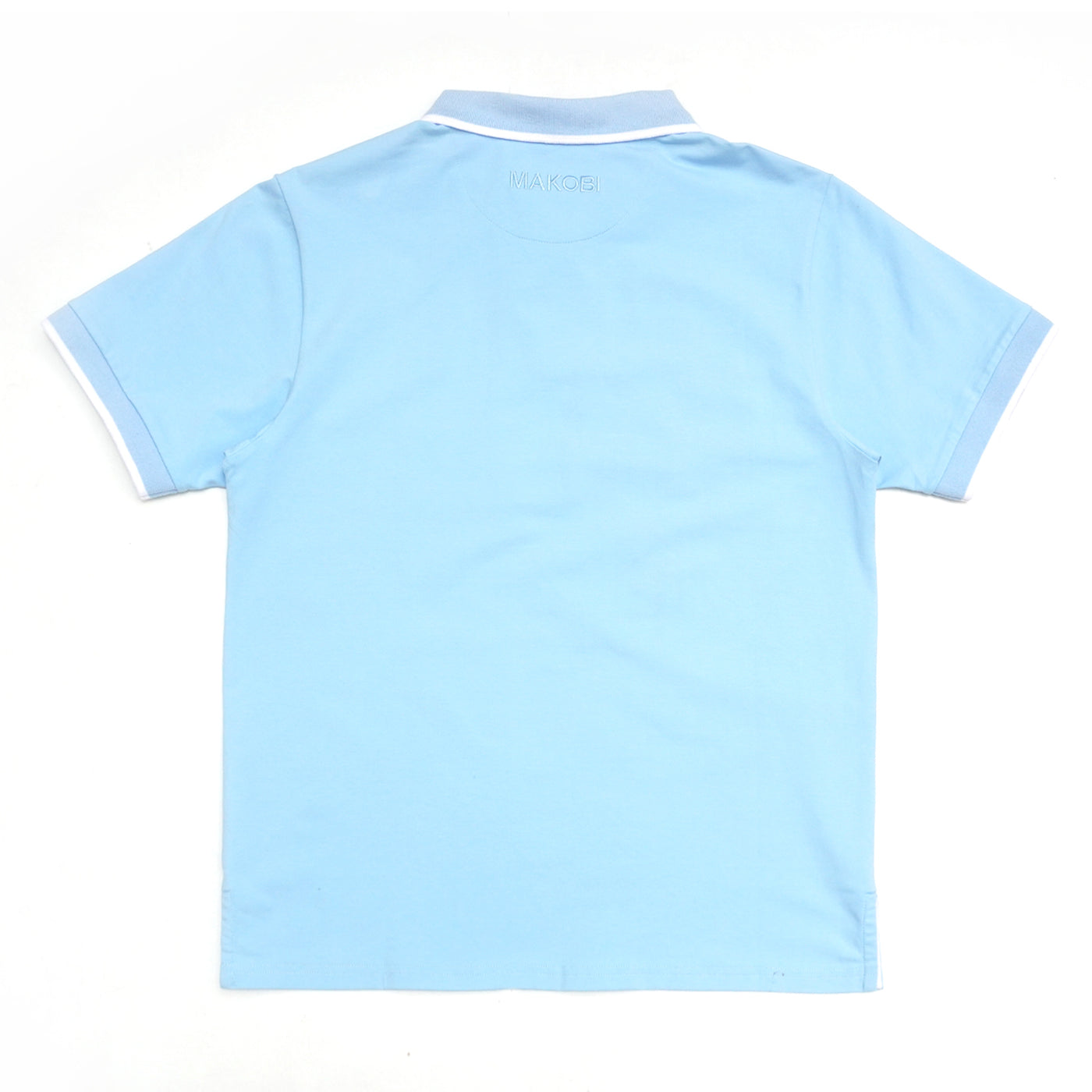 M351 Makobi Awọ Block Polo Shirt - Blue
