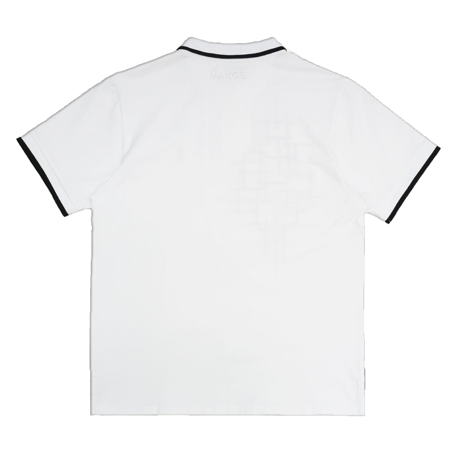 M351 Makobi Awọ Block Polo Shirt - White