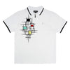 M351 Makobi Color Block Polo Shirt - White