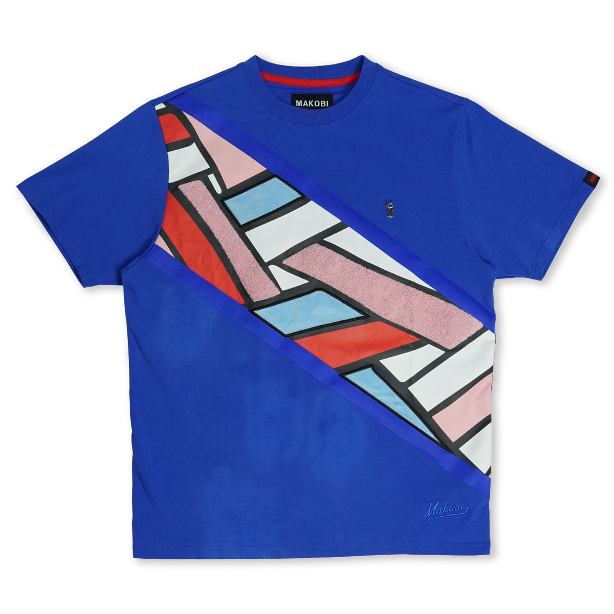 Makobi M367 Makobi Block Tee in Royal, view 2