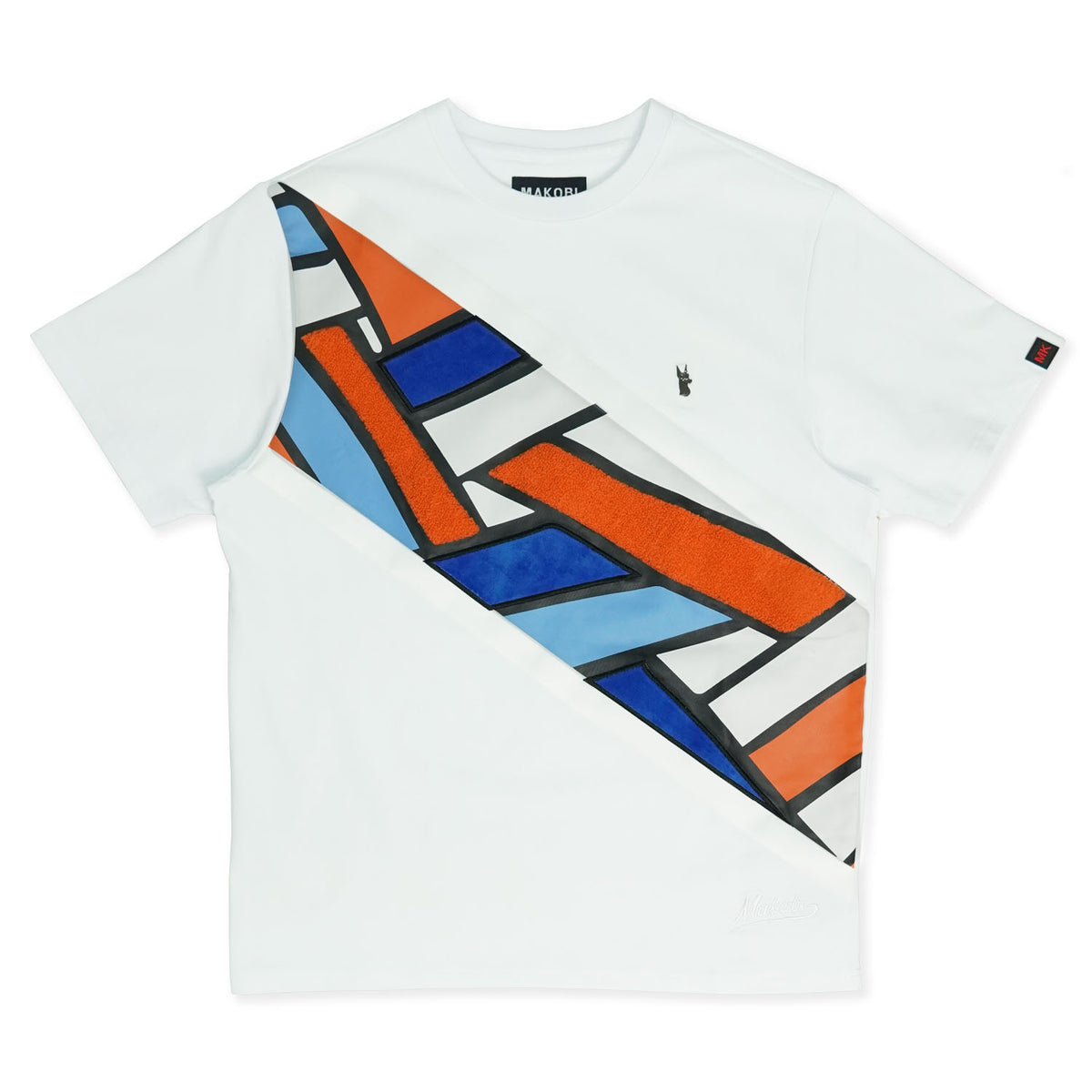 Makobi M367 Makobi Block Tee in White