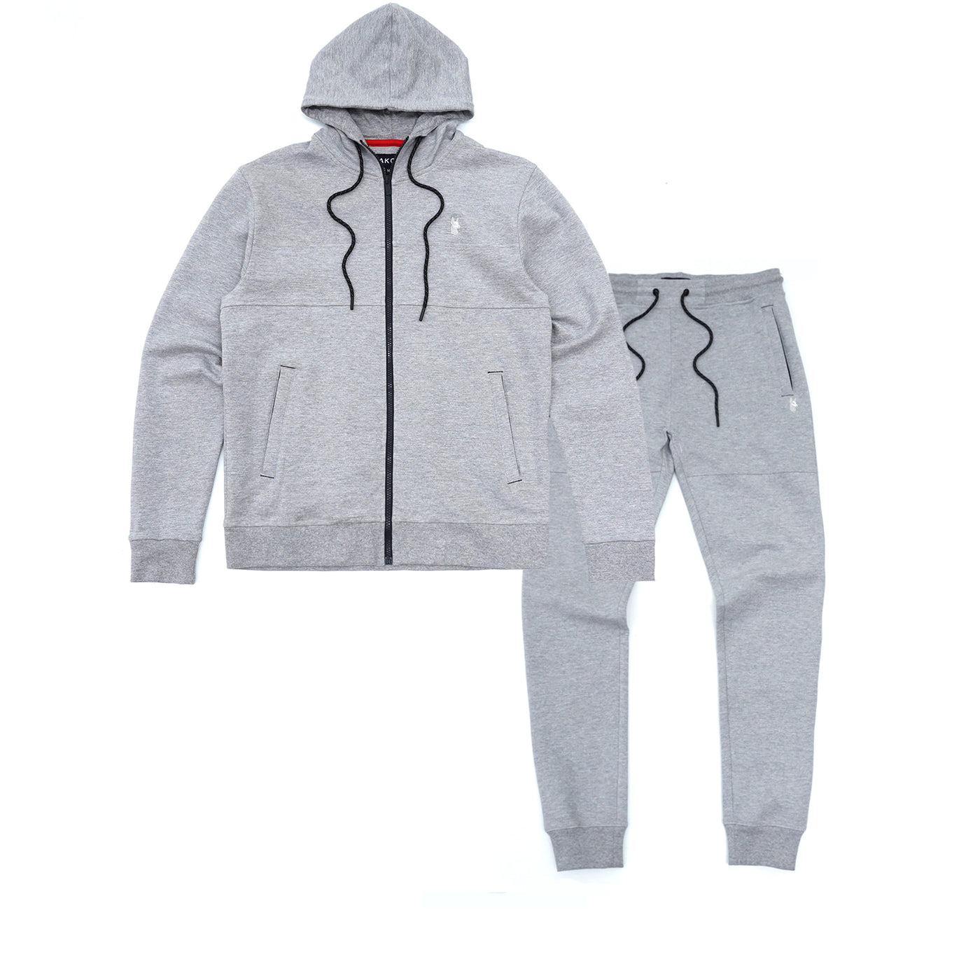 M3707 Tech Fleece Zip Up Hoodie Set - Gray