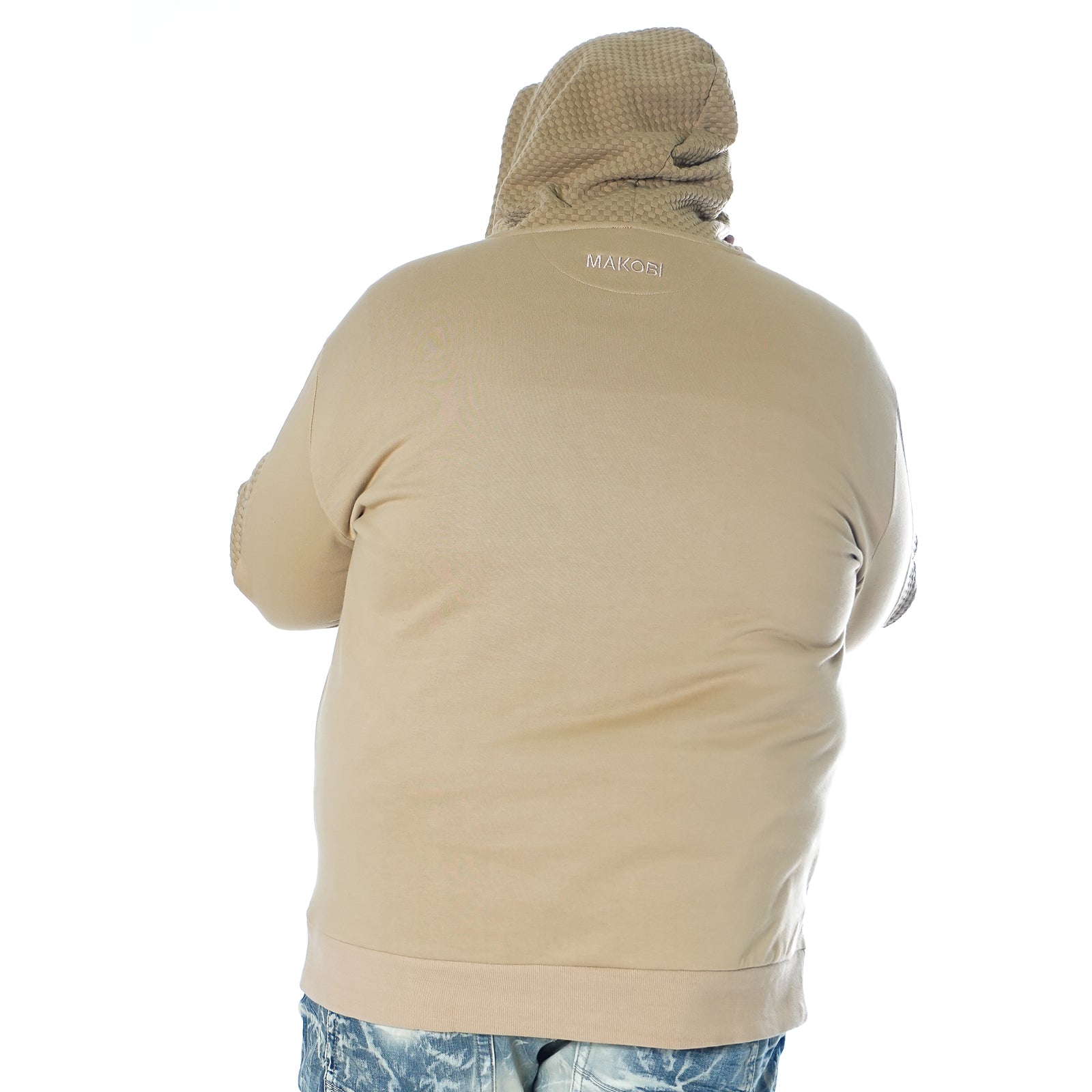 Makobi M3835 "Rich Cartel" Pull Over Knit w/ Rhinestones in Khaki, view 4