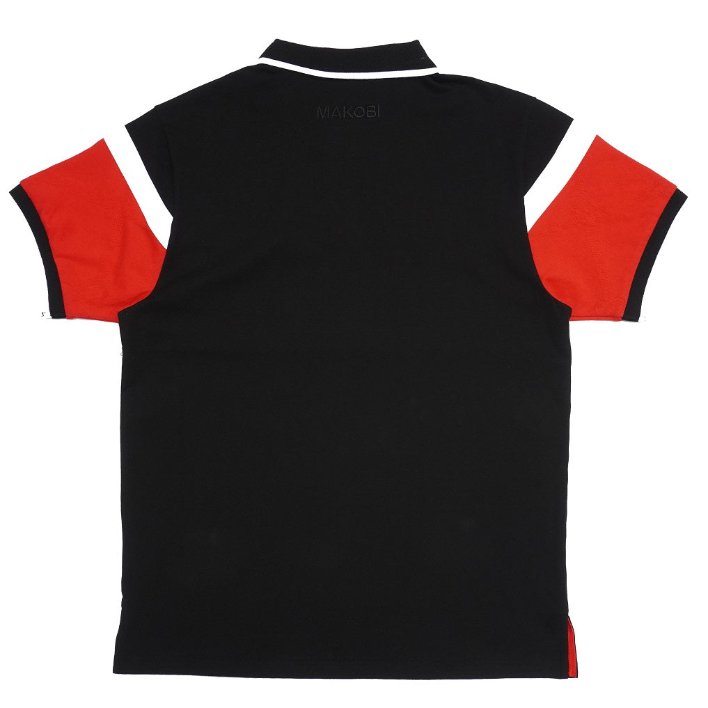 M392 Makobi Monogram Horizon Polo Shirt - Black/Red
