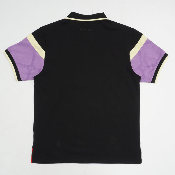 M392 Makobi Monogram Horizon Polo Shirt - Black